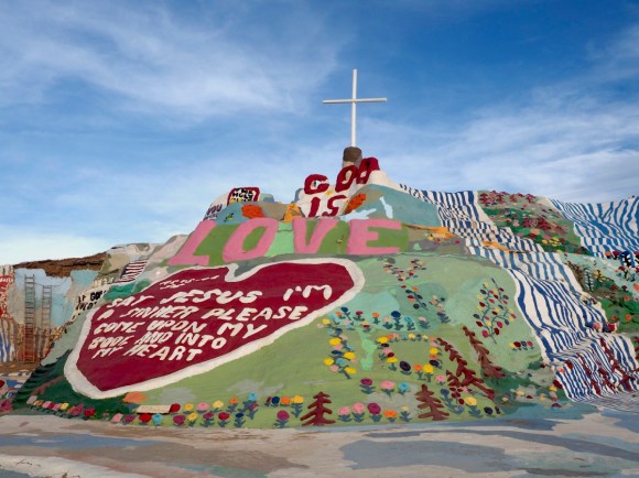 Salvation Mountain at the entrance to Slab City, CA.